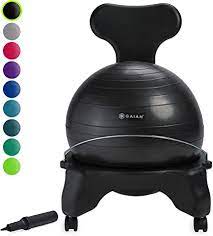 Amazon.com: Gaiam Classic Balance Ball Chair – Exercise Stability Yoga Ball  Premium Ergonomic Chair for Home and Office Desk with Air Pump, Exercise  Guide and Satisfaction Guarantee, Charcoal: Sports & Outdoors
